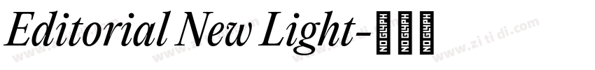 Editorial New Light字体转换